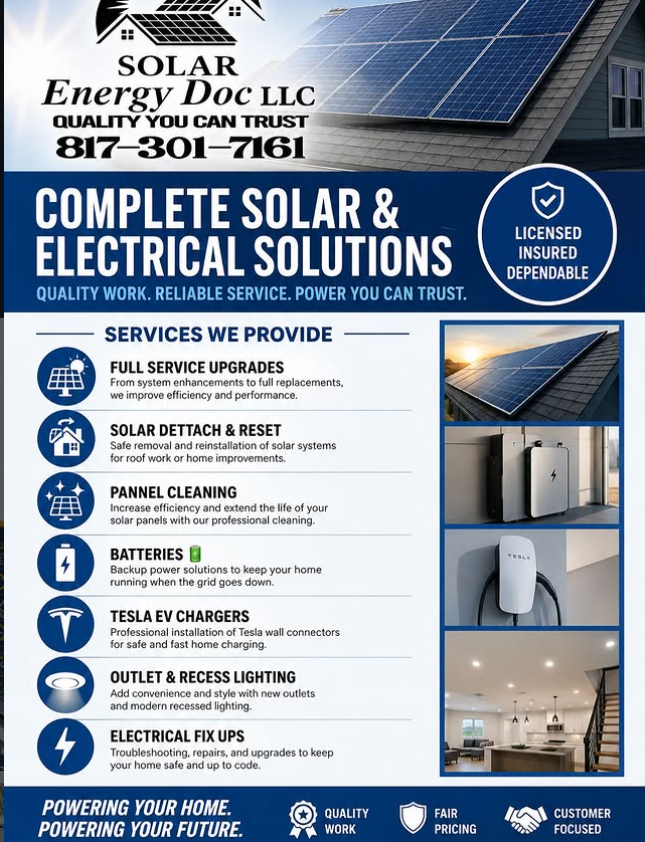 Solar Energy Doc LLC services flyer